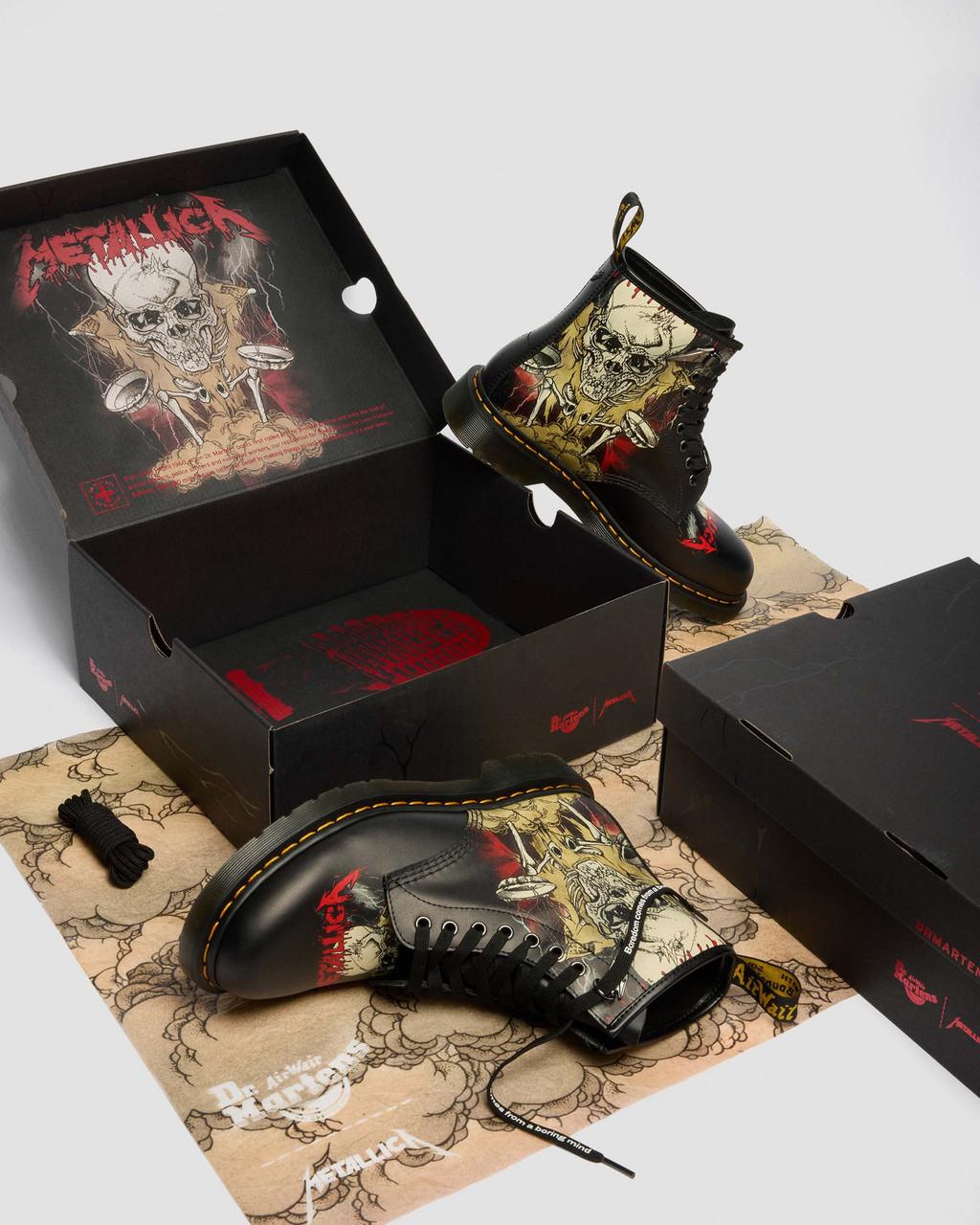 1460 Metallica Skull Lightning - White & Multi — Backhand+Metallica Skull Lightning Print - image 10
