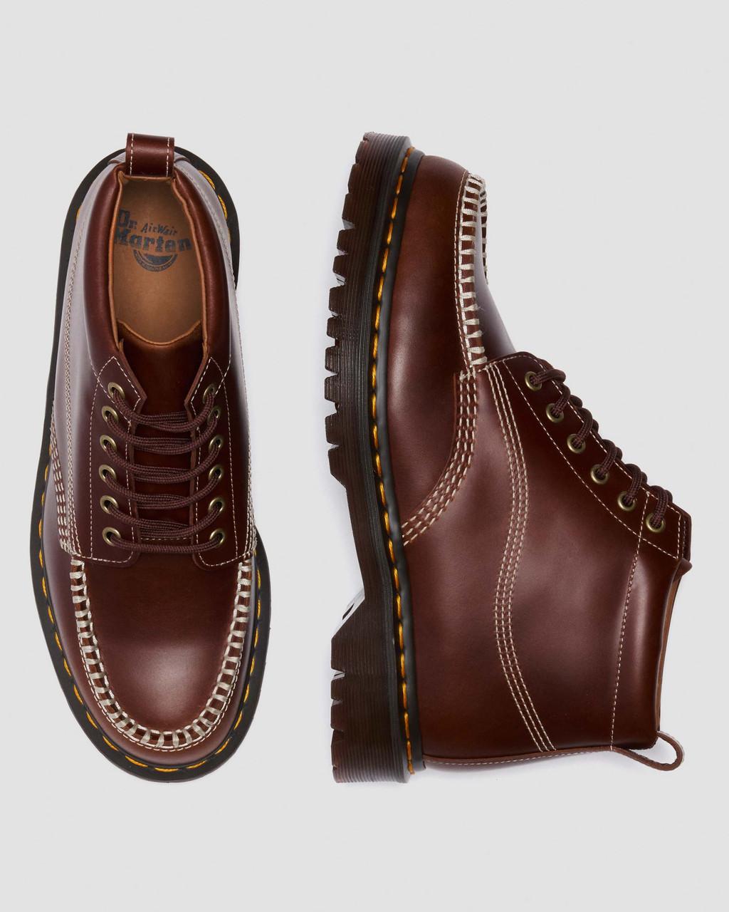 LOWELL CHUKKA MOC TOE LEATHER ANKLE BOOTS - Butterscotch — Orleans - image 9