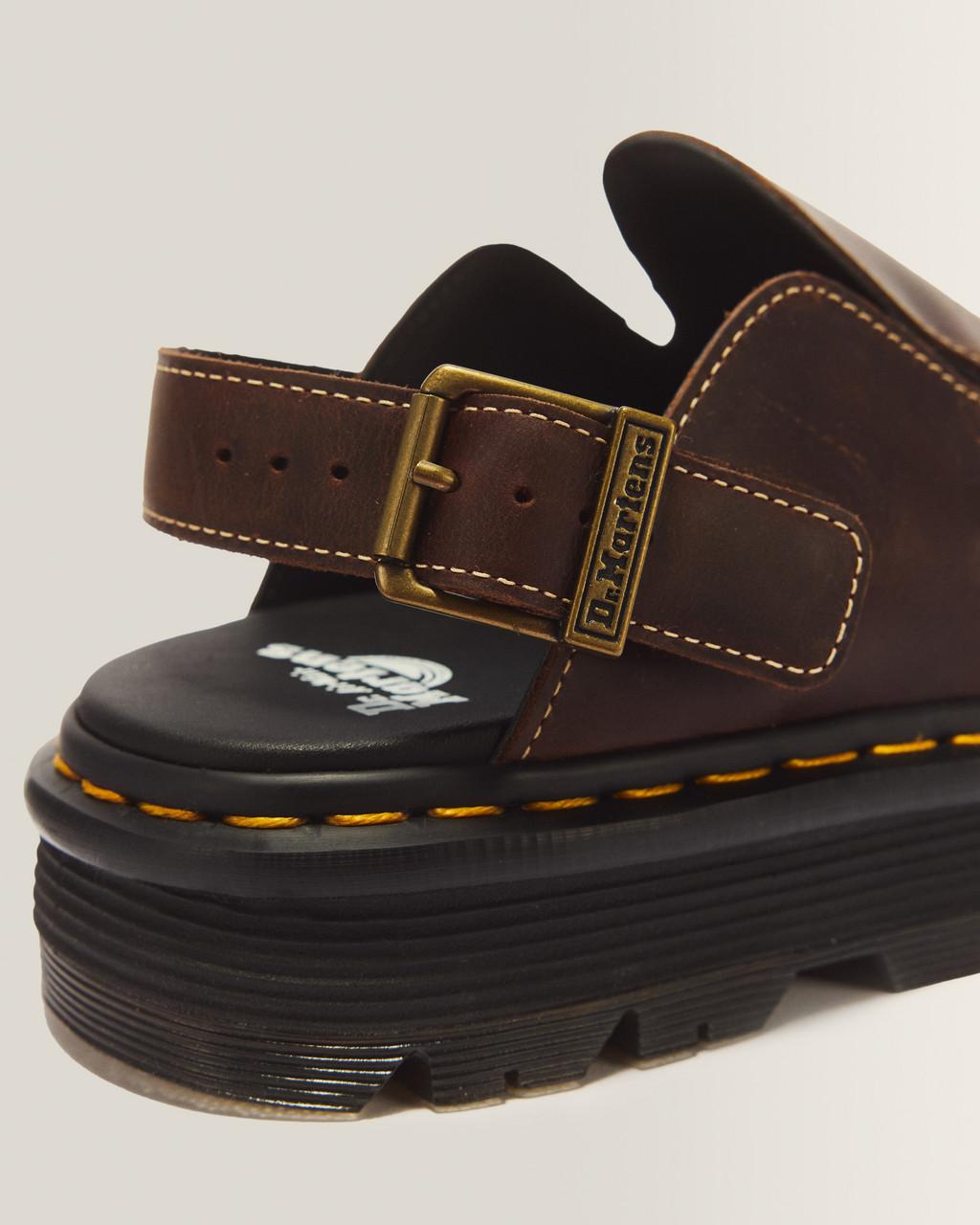 Zebzag Crazy Horse Leather Mules - Dark Brown — Crazy Horse - image 8