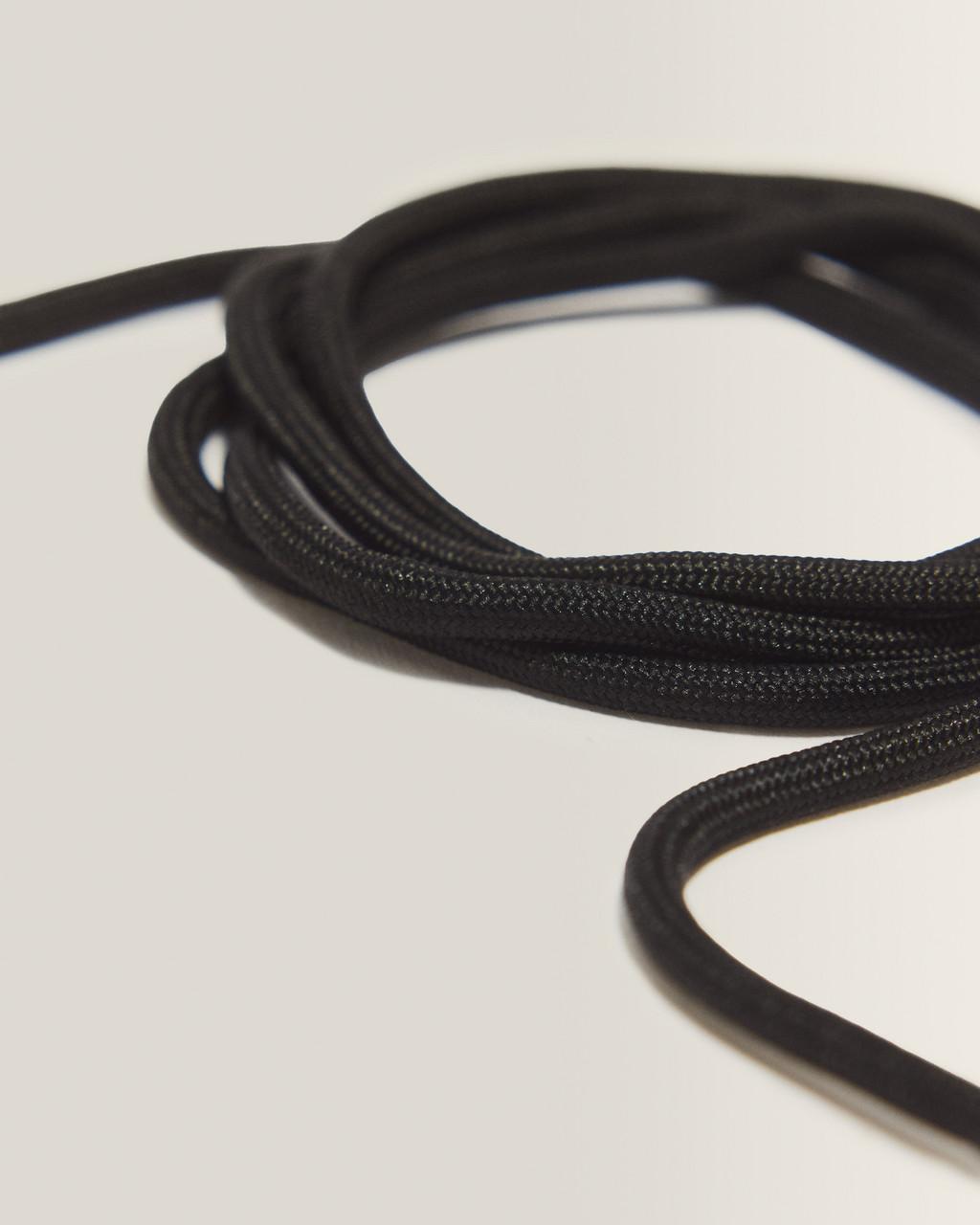 26 Inch Round Shoe Laces (3-Eye) - Black — Cotton - image 3