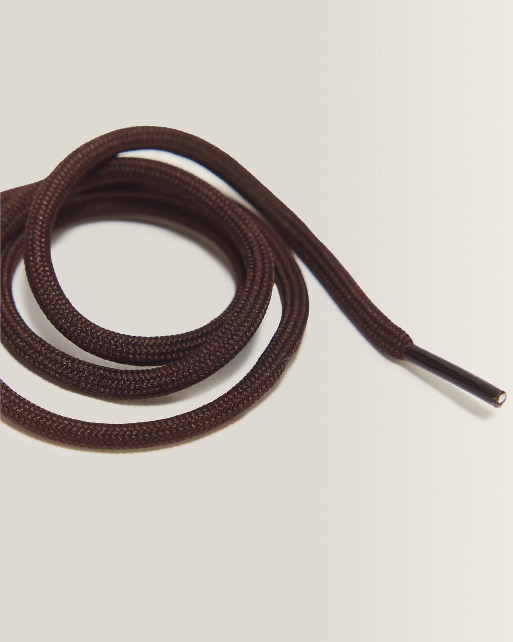26 Inch Round Shoe Laces (3-Eye) - Brown — Cotton - image 3