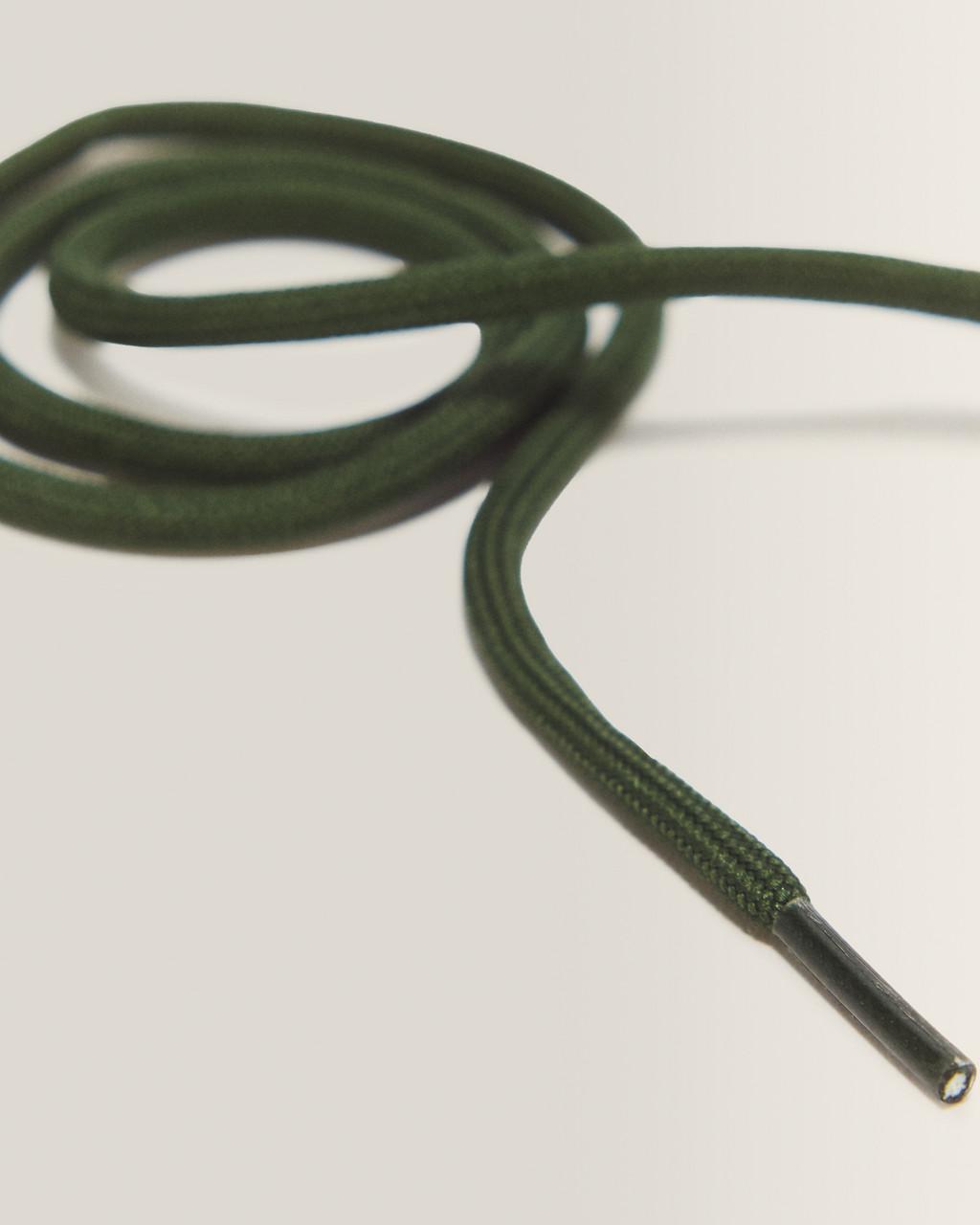 26 Inch Round Shoe Laces (3-Eye) - Dark Green — Cotton - image 3