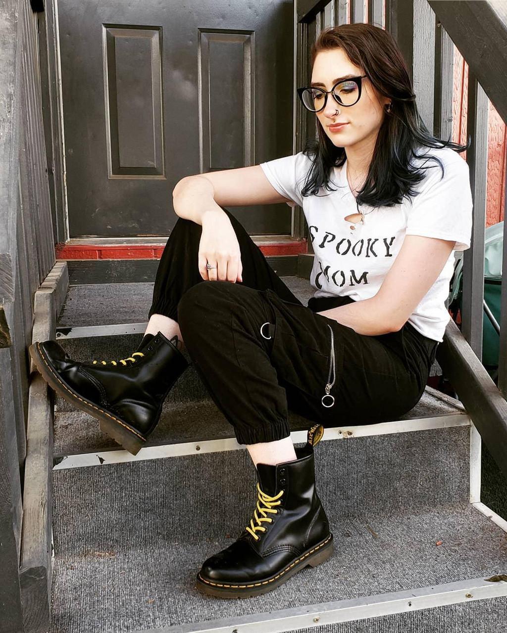 1460 Women's Smooth Leather Lace Up Boots - Black — Smooth Leather - image 10