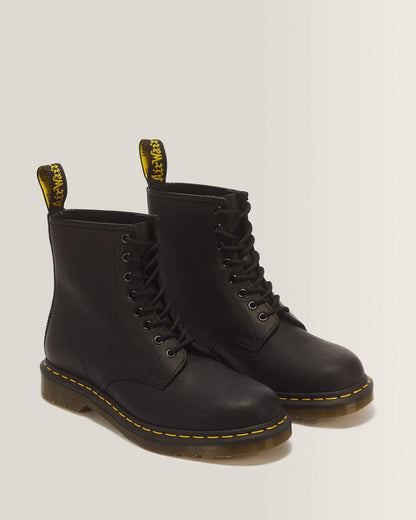 1460 Greasy Leather Lace Up Boots - Black — Greasy - image 5
