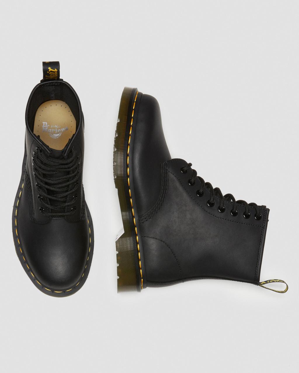 1460 Greasy Leather Lace Up Boots - Black — Greasy - image 9