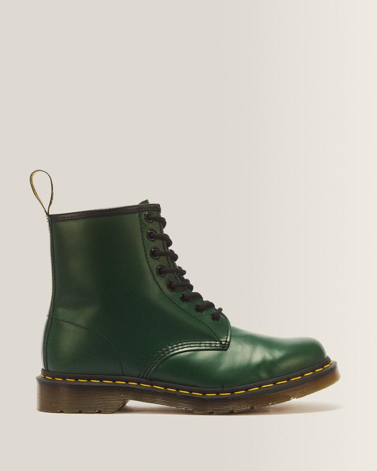 1460 Smooth Leather Lace Up Boots - Green — Smooth Leather
