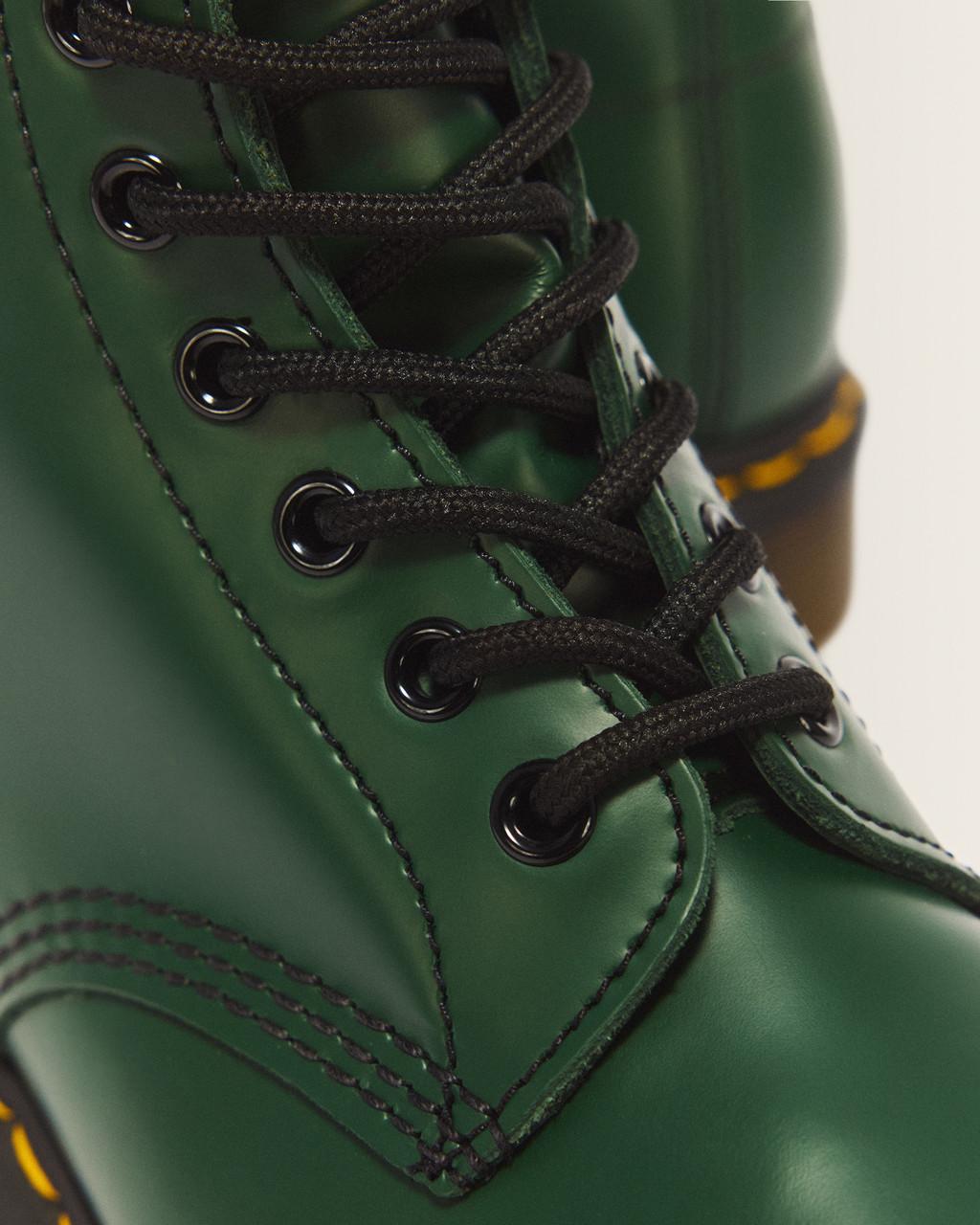1460 Smooth Leather Lace Up Boots - Green — Smooth Leather - image 3