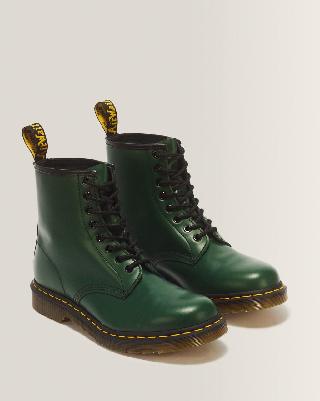 1460 Smooth Leather Lace Up Boots - Green — Smooth Leather - image 5