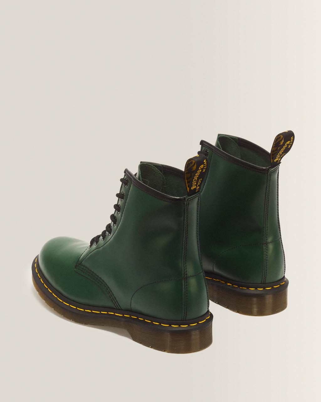 1460 Smooth Leather Lace Up Boots - Green — Smooth Leather - image 6