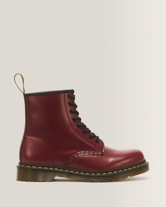 1460 Smooth Leather Lace Up Boots - Cherry Red — Smooth Leather