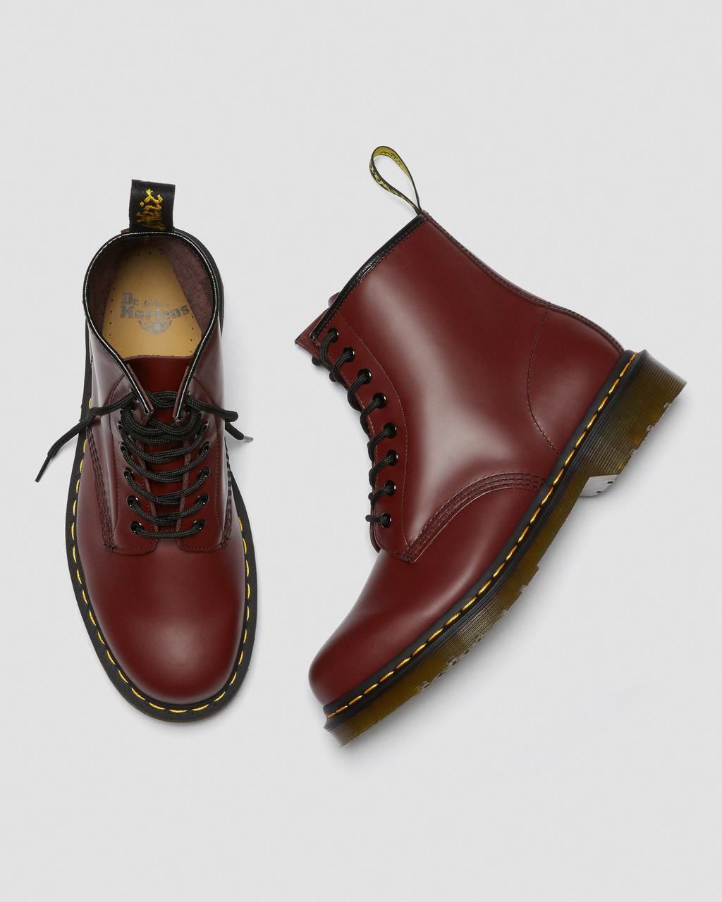 1460 Smooth Leather Lace Up Boots - Cherry Red — Smooth Leather - image 11