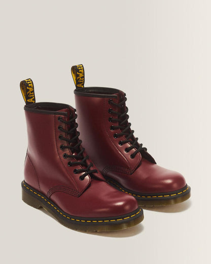 1460 Smooth Leather Lace Up Boots - Cherry Red — Smooth Leather - image 5