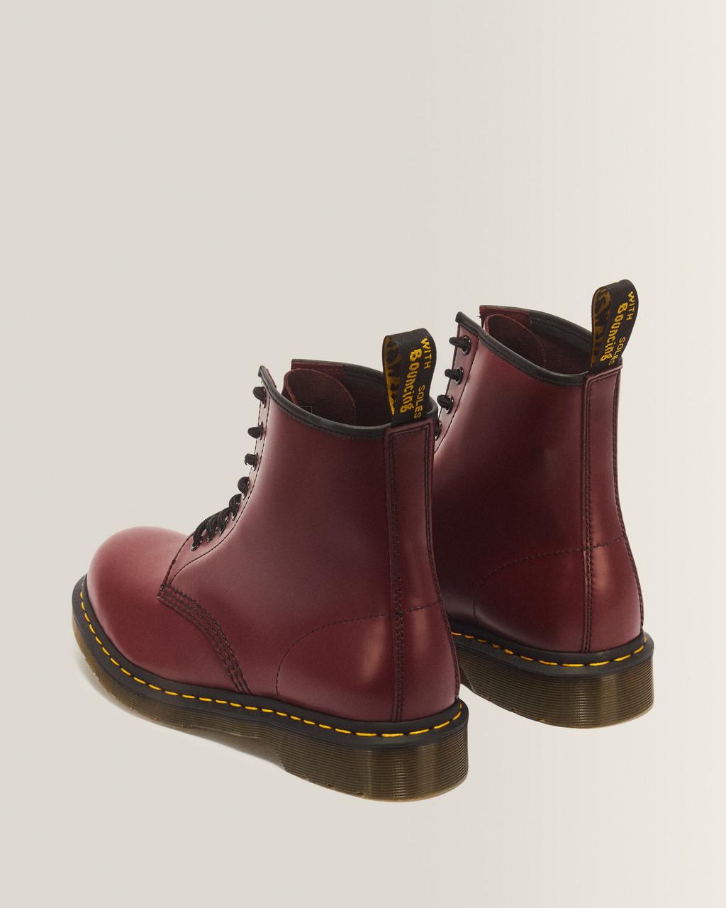 1460 Smooth Leather Lace Up Boots - Cherry Red — Smooth Leather - image 6
