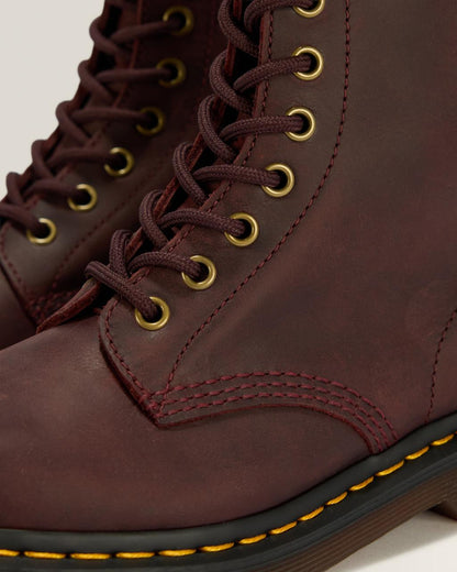 1460 Crazy Horse Leather Boots - Cherry Red — Crazy Horse - image 3
