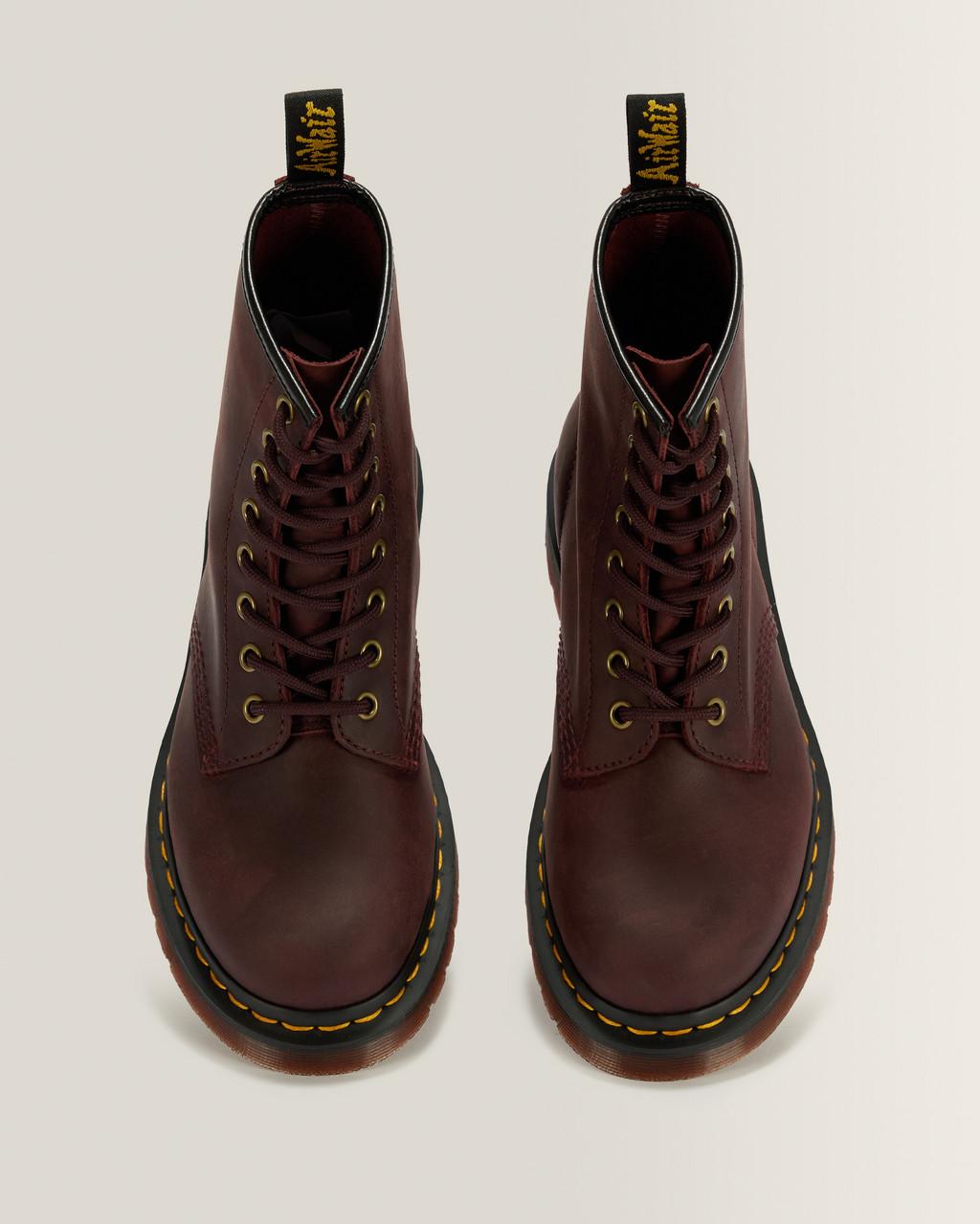 1460 Crazy Horse Leather Boots - Cherry Red — Crazy Horse - image 4