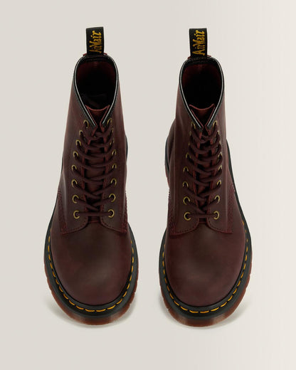 1460 Crazy Horse Leather Boots - Cherry Red — Crazy Horse - image 4
