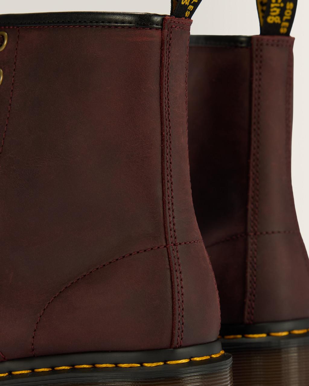 1460 Crazy Horse Leather Boots - Cherry Red — Crazy Horse - image 8