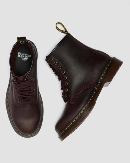 1460 Crazy Horse Leather Boots - Cherry Red — Crazy Horse - image 9