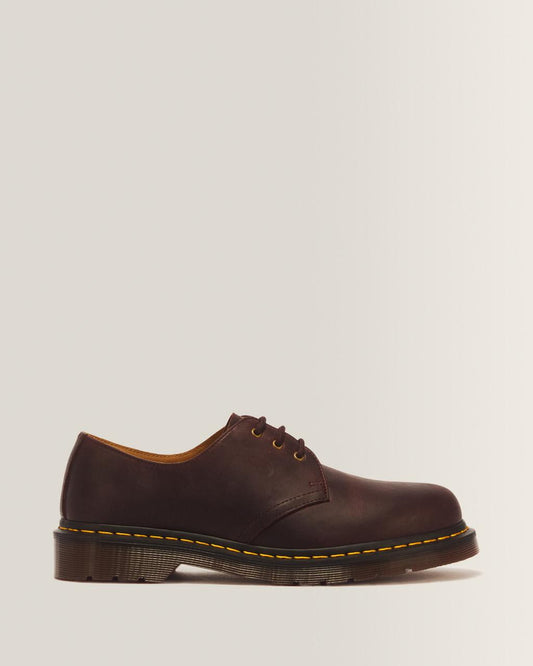 1461 3 Eye Crazy Horse Leather Lace Up Shoes - Cherry Red — Crazy Horse