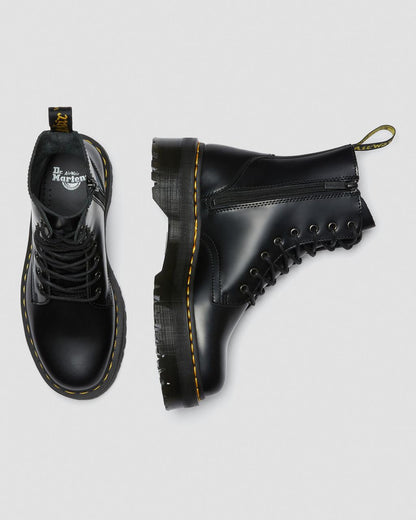 Jadon Boot Smooth Leather Platforms - Black — Polished Smooth - image 11