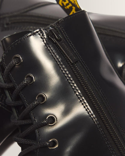 Jadon Boot Smooth Leather Platforms - Black — Polished Smooth - image 3