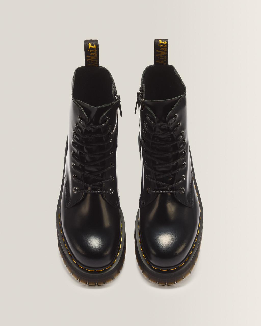 Jadon Boot Smooth Leather Platforms - Black — Polished Smooth - image 4