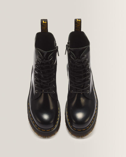 Jadon Boot Smooth Leather Platforms - Black — Polished Smooth - image 4