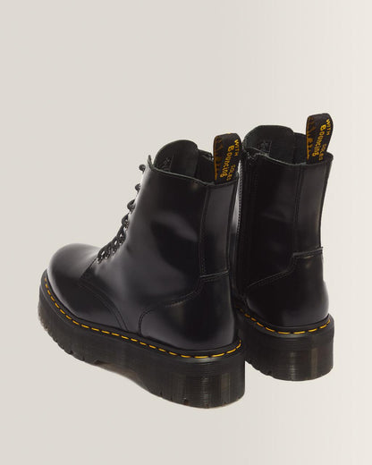 Jadon Boot Smooth Leather Platforms - Black — Polished Smooth - image 6