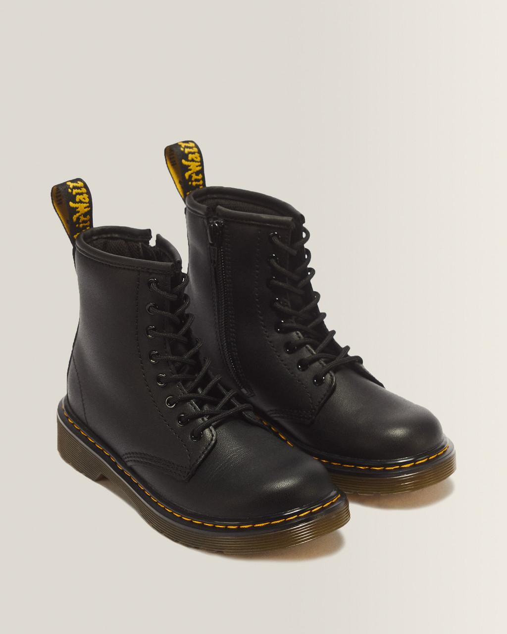 Junior 1460 Softy T Leather Lace Up Boots - Black — Softy T - image 5