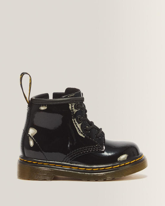 Infant 1460 Patent Leather Lace Up Boots - Black — Patent Lamper