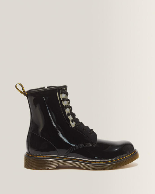 Youth 1460 Patent Leather Lace Up Boots - Black — Patent Lamper