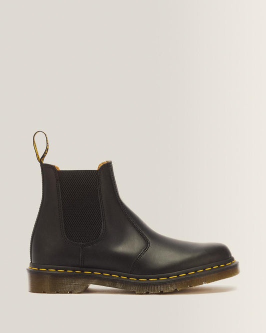 2976 Yellow Stitch Smooth Leather Chelsea Boots - Black — Smooth Leather