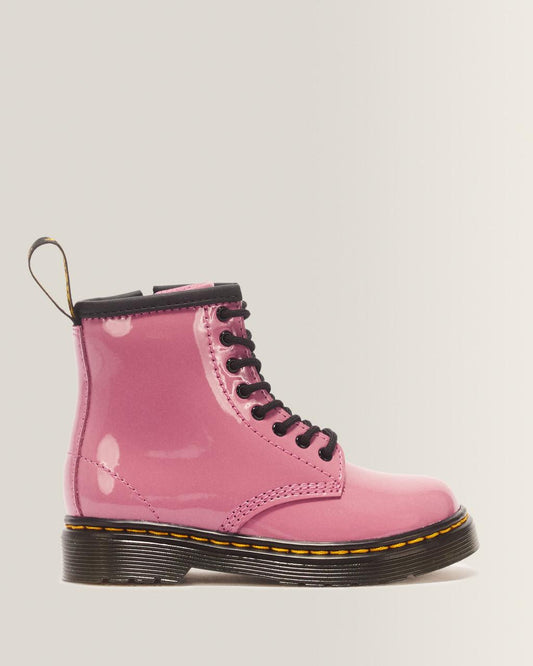 Toddler 1460 Patent Lamper Leather Boots - DMS PINK — Patent Lamper