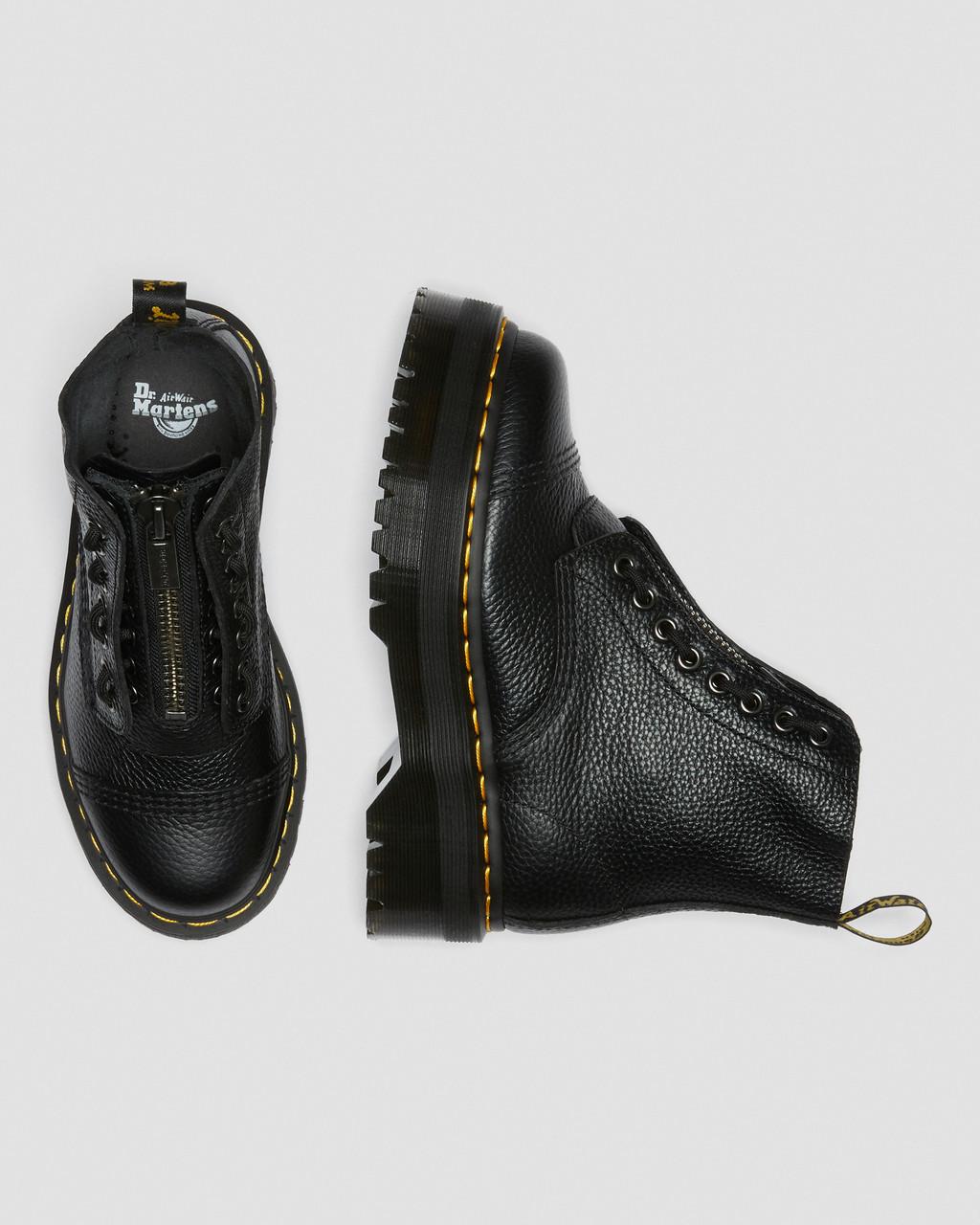 Sinclair Milled Nappa Leather Platform Boots - BLACK MILLED NAPPA — Milled Nappa - image 11