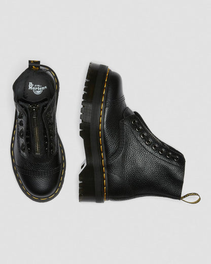 Sinclair Milled Nappa Leather Platform Boots - BLACK MILLED NAPPA — Milled Nappa - image 11
