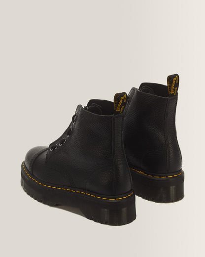 Sinclair Milled Nappa Leather Platform Boots - BLACK MILLED NAPPA — Milled Nappa - image 6