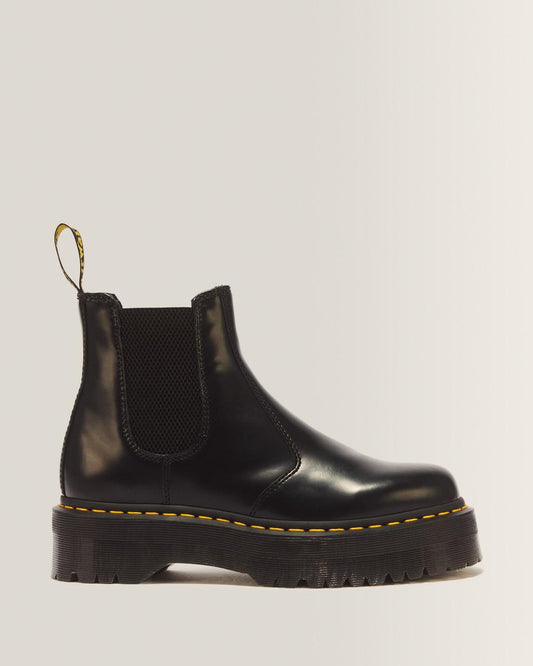 2976 Smooth Leather Platform Chelsea Boots - Black — Polished Smooth