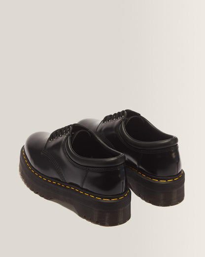 8053 Leather Platform Casual Shoes - Black — Polished Smooth - image 6