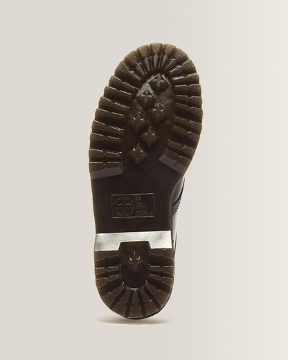 8053 Leather Platform Casual Shoes - Black — Polished Smooth - image 7