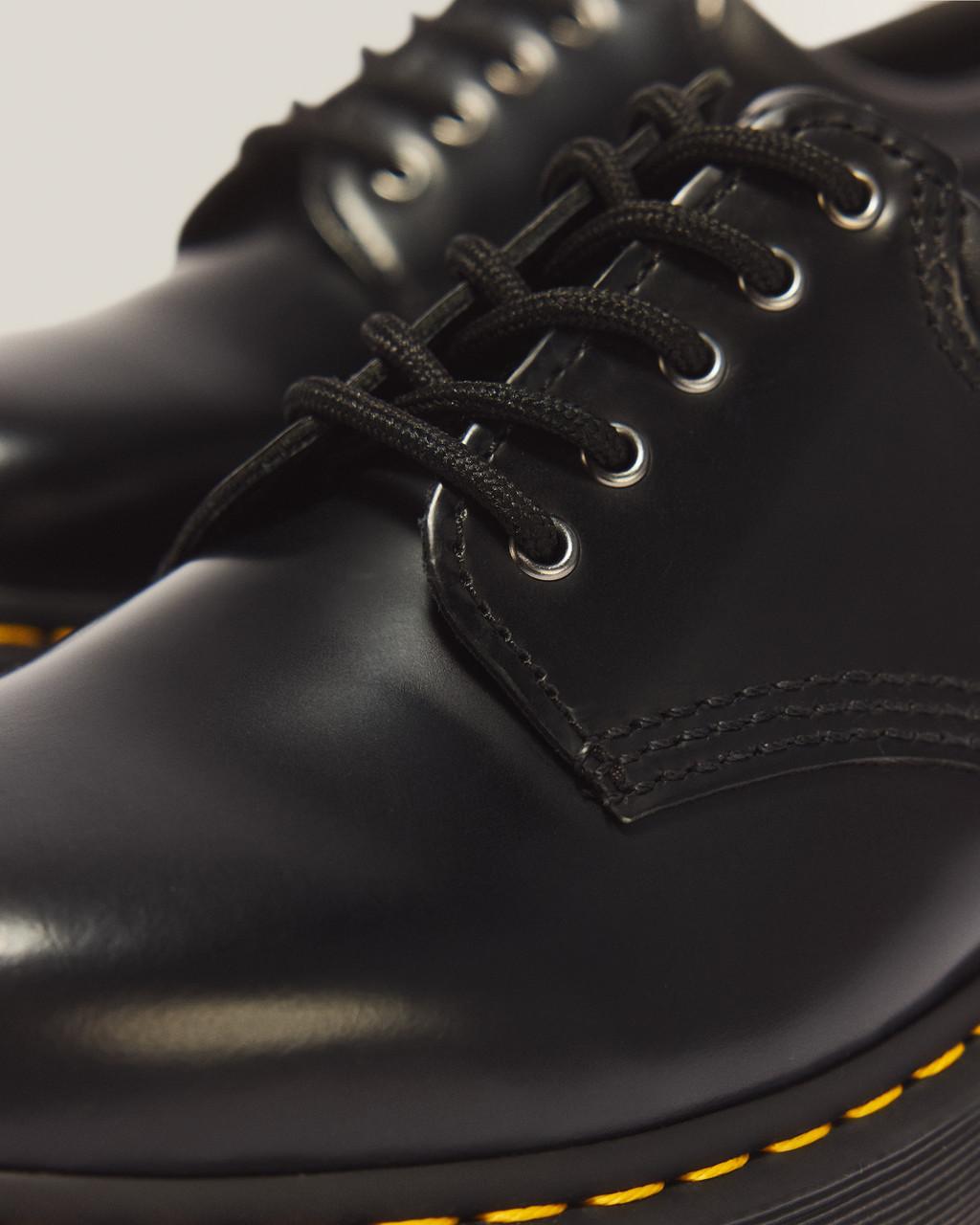 8053 Leather Platform Casual Shoes - Black — Polished Smooth - image 8