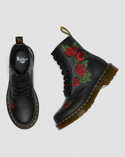 1460 Vonda Floral Leather Lace Up Boots - Black — Softy T - image 11