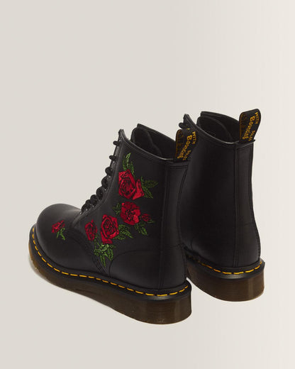 1460 Vonda Floral Leather Lace Up Boots - Black — Softy T - image 6