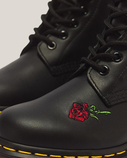 1460 Vonda Floral Leather Lace Up Boots - Black — Softy T - image 8