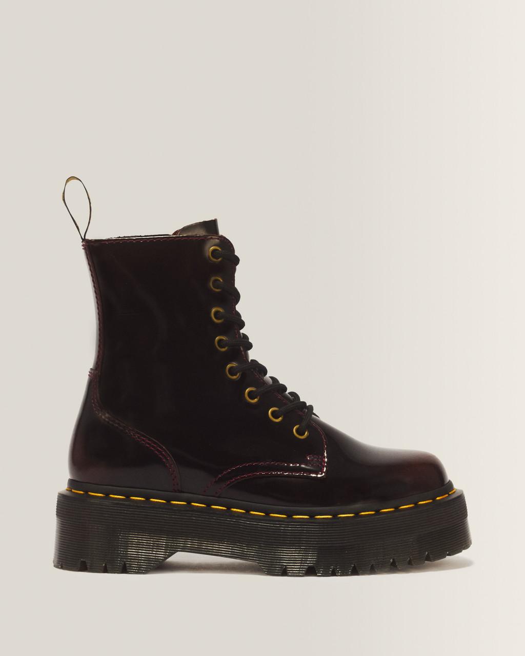 Jadon Arcadia Leather Platform Boots - Cherry Red Arcadia — Arcadia