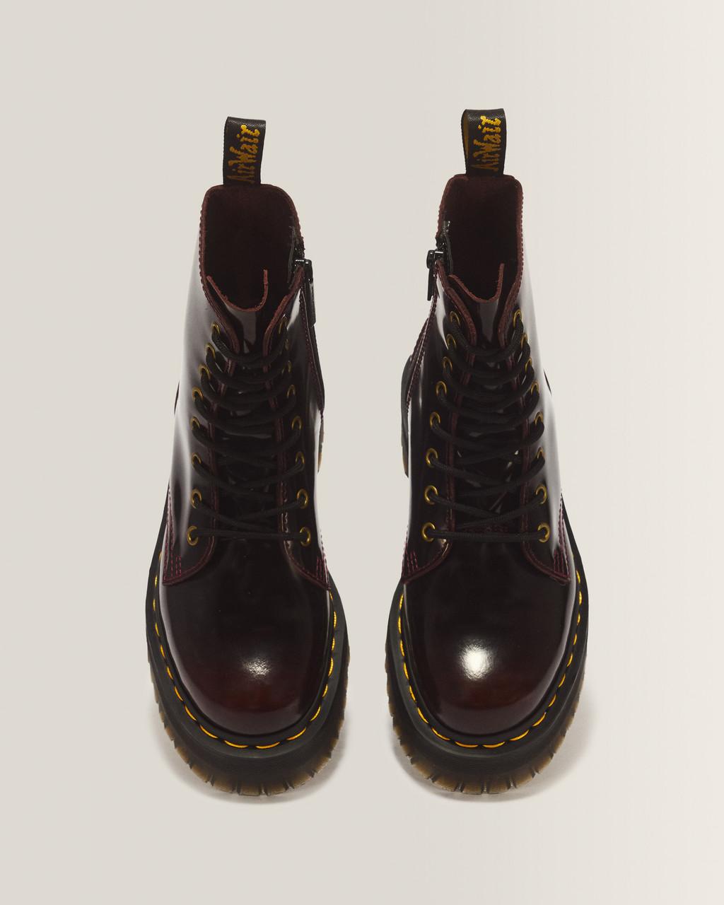 Jadon Arcadia Leather Platform Boots - Cherry Red Arcadia — Arcadia - image 4