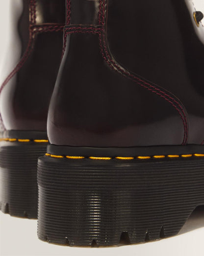 Jadon Arcadia Leather Platform Boots - Cherry Red Arcadia — Arcadia - image 8
