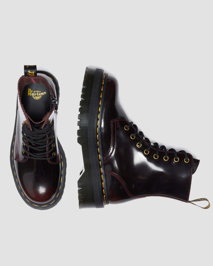 Jadon Arcadia Leather Platform Boots - Cherry Red Arcadia — Arcadia - image 9
