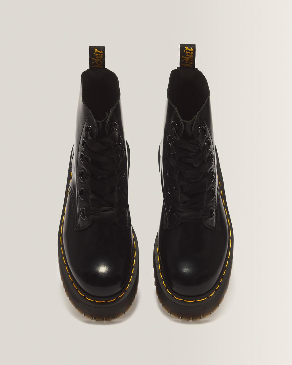 Molly Women's Leather Platform Boots - BLACK BUTTERO — Buttero - image 4