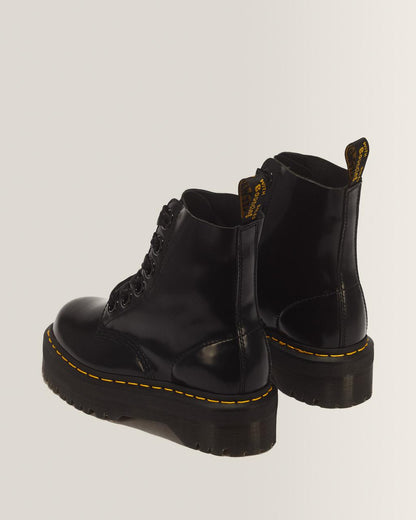 Molly Women's Leather Platform Boots - BLACK BUTTERO — Buttero - image 6