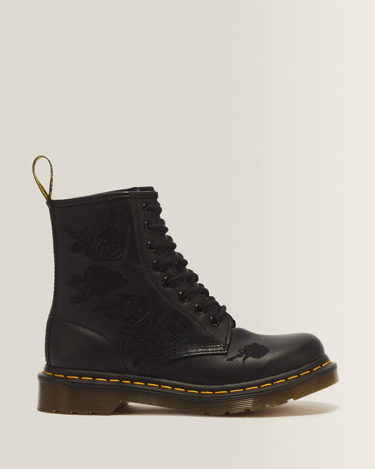 1460 Vonda Mono Women's Floral Boots - Black — Softy T